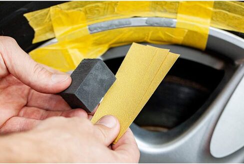 طقم إصلاح عجلة حافة QUIXX، أسود، إصلاح خدوش العجلة وكبح الطفح الجلدي، حشو ألومنيوم سائل مكون من مكونين مع طلاء أسود in Kuwait