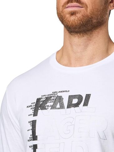 KARL LAGERFELD Paris Men's Sportswear T-Shirt, Optic White, XX-Large in Saudi Arabia