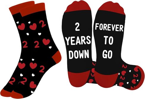 Anniversary Wedding Gifts for Women Men - Anniversary Couples Gifts for Him Her,Romantic Gift,Cotton Presents Socks in Saudi Arabia