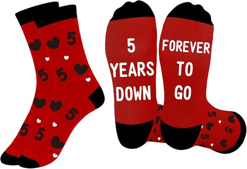 Anniversary Wedding Gifts for Women Men - Anniversary Couples Gifts for Him Her,Romantic Gift,Cotton Presents Socks in Saudi Arabia