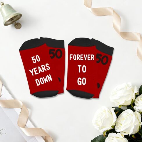 Anniversary Wedding Gifts for Women Men - Anniversary Couples Gifts for Him Her,Romantic Gift,Cotton Presents Socks in Saudi Arabia
