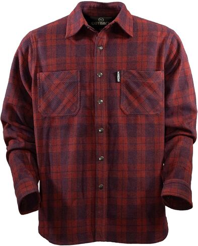 Outback Trading Men's 42667 Clyde UV Protective Snap Front Long Sleeve Western Work Big Shirt in Saudi Arabia