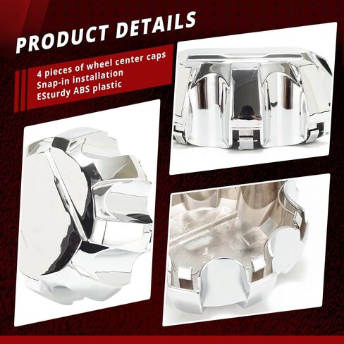 RTrhinotuning 4 PCS 179.5 mm Wheel Center Caps Compatible with 2020-2025 Sierra Denali 2500 3500 HD 84307952 23378324, OD: 7.07 in / 179.5 mm ID: 6.34 in / 161 mm Chrome Hub Caps in Saudi Arabia
