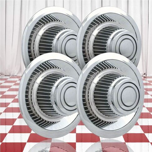Set of 4 Chrome Derby Style Center Caps for GM Classic 1967-1982 in Saudi Arabia
