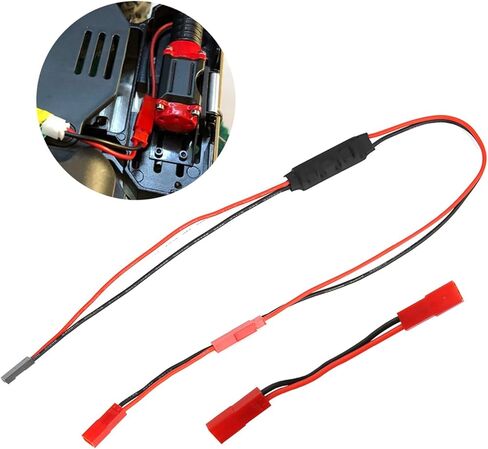 قطعة واحدة من وحدة التحكم في الونش RC وقطعة واحدة من قابس محول وحدة التحكم في الونش البلاستيكي، ملحقات أجزاء عالمية للونش RC المحمولة متوافقة مع سيارة التحكم عن بعد SCX10 D90، أسود in Kuwait