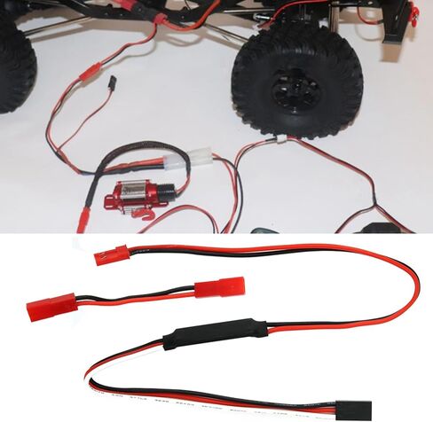 قطعة واحدة من وحدة التحكم في الونش RC وقطعة واحدة من قابس محول وحدة التحكم في الونش البلاستيكي، ملحقات أجزاء عالمية للونش RC المحمولة متوافقة مع سيارة التحكم عن بعد SCX10 D90، أسود in Kuwait