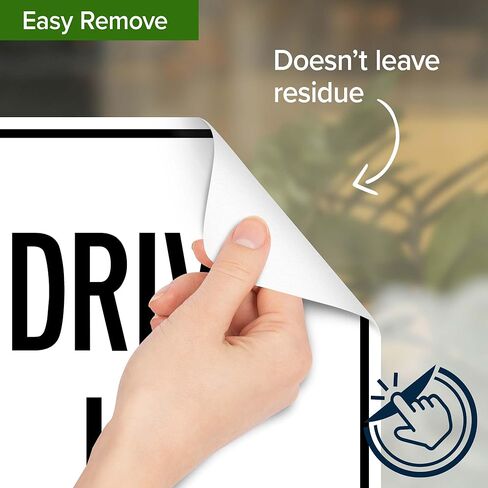 لافتة نافذة Drive Up، مقاس 10x7 بوصات، ملصقات فينيل مقاس 4 مل مقاومة للطقس، صُنعت في الولايات المتحدة الأمريكية بواسطة My Sign Center in Kuwait