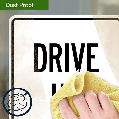 لافتة نافذة Drive Up، مقاس 10x7 بوصات، ملصقات فينيل مقاس 4 مل مقاومة للطقس، صُنعت في الولايات المتحدة الأمريكية بواسطة My Sign Center in Kuwait