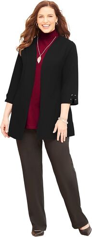 Women's Plus Size Petite Suprema 3/4-Sleeve Cardigan in Saudi Arabia
