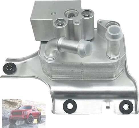 Engine Oil Cooler Replacement for Ford F-150 2017-2020 2.7L 3.0L 3.3L 3.5L 5.0L | Expedition 2020 | Lincoln Navigator 2020 | Replaces HL3P7869A HL3P7869AA HL3Z7A095B V25603026 in Saudi Arabia