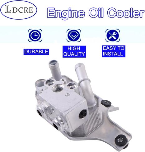 Engine Oil Cooler Replacement for Ford F-150 2017-2020 2.7L 3.0L 3.3L 3.5L 5.0L | Expedition 2020 | Lincoln Navigator 2020 | Replaces HL3P7869A HL3P7869AA HL3Z7A095B V25603026 in Saudi Arabia