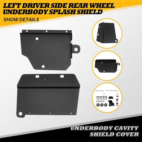 Underbody Cavity Shield Cover Compatible with Maverick 2022-2025 Accessories Left Driver Side Rear Wheel Underbody Splash Shield Aluminum Alloy Cover No Mud and Stone in Saudi Arabia