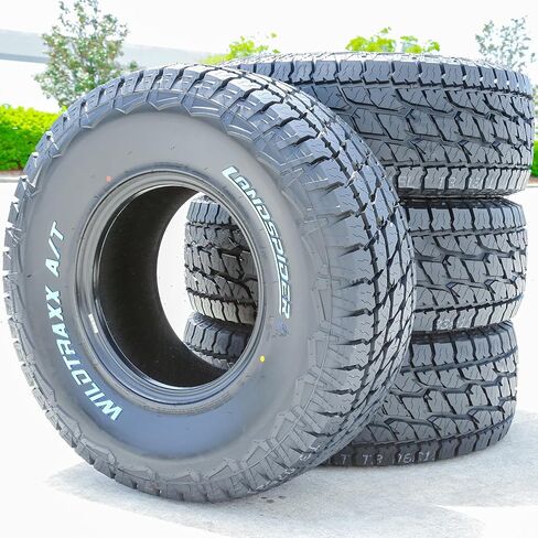 مجموعة من 4 (أربعة) إطارات Landspider Wildtraxx A/T Truck/SUV لجميع التضاريس للطرق الوعرة - 255/70R16 255/70/16 255/70-16 111T نطاق التحميل SL 4-Ply RWL حروف بيضاء مرتفعة in Saudi Arabia