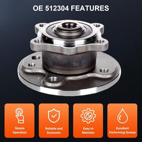 OCPTY محمل العجلة الخلفية ومجموعة المحور Premium 512304 2002-2006 لموديلات Mini Cooper ABS؛ المواضيع M12 فقط in Kuwait