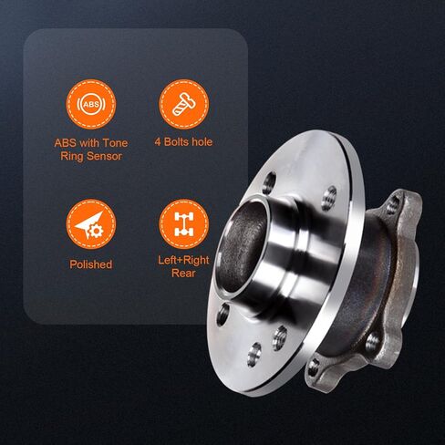 OCPTY محمل العجلة الخلفية ومجموعة المحور Premium 512304 2002-2006 لموديلات Mini Cooper ABS؛ المواضيع M12 فقط in Kuwait