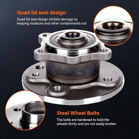 OCPTY محمل العجلة الخلفية ومجموعة المحور Premium 512304 2002-2006 لموديلات Mini Cooper ABS؛ المواضيع M12 فقط in Kuwait