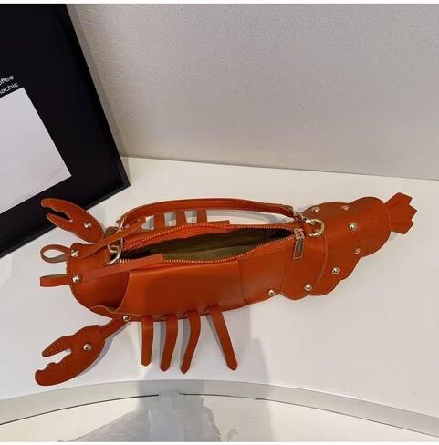 Cute 3D Lobster Shoulder Bag Crossbody Bag, Novelty Purse, Unique Animals Shaped Handbag in Saudi Arabia