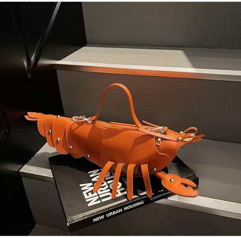 Cute 3D Lobster Shoulder Bag Crossbody Bag, Novelty Purse, Unique Animals Shaped Handbag in Saudi Arabia