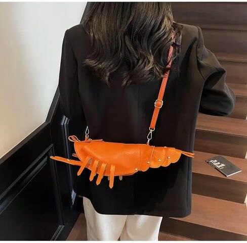 Cute 3D Lobster Shoulder Bag Crossbody Bag, Novelty Purse, Unique Animals Shaped Handbag in Saudi Arabia