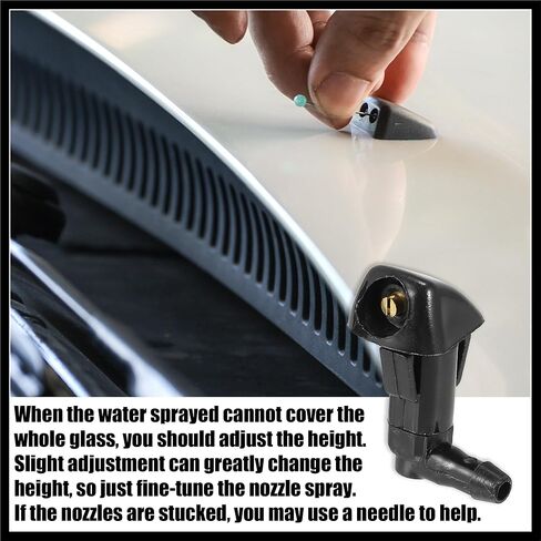 3pcs Front Windshield Wiper Washer Nozzle Spray Jet Kit 76810-SDA-A11 for Honda Civic 2006-2011 for Odyssey 2005-2010 for Accord 2003-2007 for Element 2003-2011 Durable Material in Saudi Arabia
