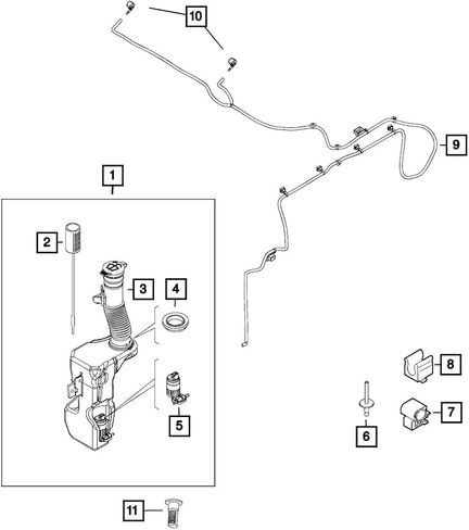 2 قطعة فوهة غسيل الزجاج الأمامي الجديدة للسيارة 68256068AA in Saudi Arabia