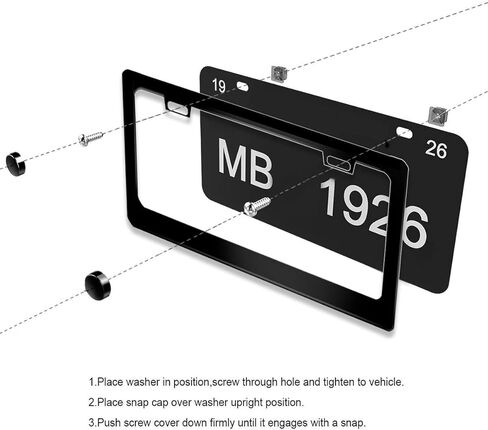 حامل لوحة الترخيص، هذه السيارة لا تحتوي على إطار لوحة ترخيص من الألومنيوم للسيارة من الكتائب اليسرى مع أغطية لولبية، وإطارات لوحات ترخيص بفتحتين، وحاملات أغطية لوحات تراخيص السيارات للمركبات الأمريكية in Kuwait