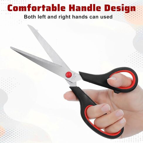 24-Pack Scissors All Purpose Heavy Duty, 8.5 Inch Office All Purpose Scissors Bulk Set with Comfort Grip - Stainless Steel Sharp Blades for Home Office Craft Supplies in Saudi Arabia