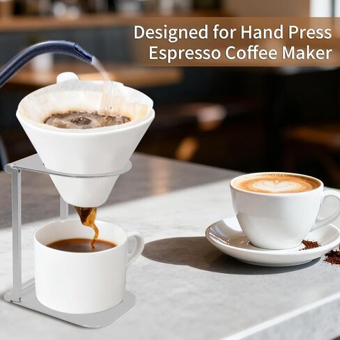 Zayin Travel Coffee Maker Stand, Portable & Foldable Espresso Machine Stand, Office coffee stand with base, Suitable for Office Home and Camping, Black in Kuwait