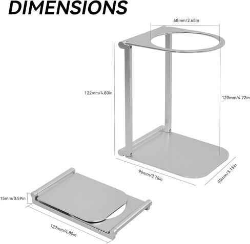 Zayin Travel Coffee Maker Stand, Portable & Foldable Espresso Machine Stand, Office coffee stand with base, Suitable for Office Home and Camping, Black in Kuwait