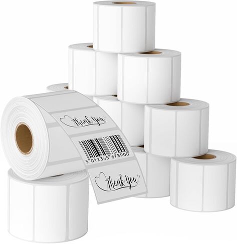 2x1 inches Thermal Labels, Roll of 1,000 SKU Labels, White Direct Thermal Sticker Labels, Compatible with Zebra, Rollo, Munbyn and Nelko Printers in Kuwait