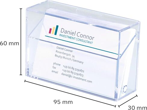 صندوق بطاقات العمل Sigel VA110، شفاف، يتسع لما يصل إلى 100 بطاقة (بحد أقصى 3.39 × 2.2 بوصة) in Kuwait