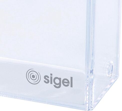 صندوق بطاقات العمل Sigel VA110، شفاف، يتسع لما يصل إلى 100 بطاقة (بحد أقصى 3.39 × 2.2 بوصة) in Kuwait