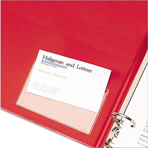 Cardinal 21500 Hold IT Poly Business Card Pocket, Top Load, 3 3/4 x 2 3/8, Clear, 10/Pack in Saudi Arabia