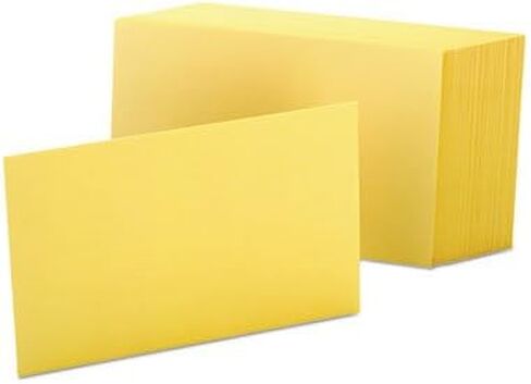 Oxford Unruled Index Cards, 4 x 6, Canary, 100/Pack (OXF7420CAN) in Saudi Arabia