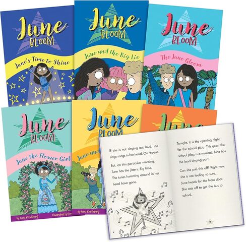 Junior Learning: June Bloom: Decodable Chapter Books Set - Phase 5-6 Books w/Different Stories, Alternate Vowel Sounds, Kids Reading Development in Saudi Arabia