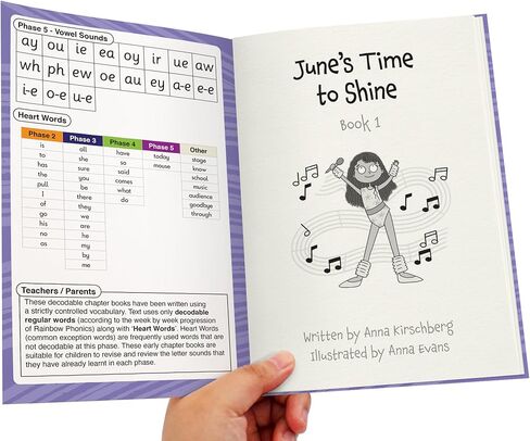Junior Learning: June Bloom: Decodable Chapter Books Set - Phase 5-6 Books w/Different Stories, Alternate Vowel Sounds, Kids Reading Development in Saudi Arabia