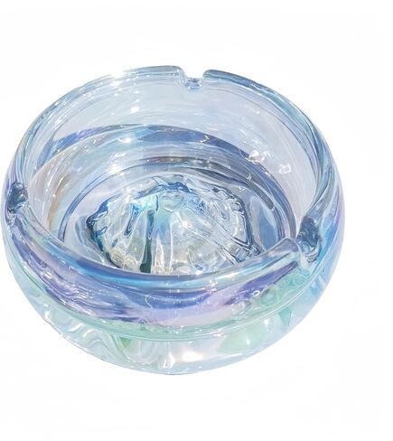 Home Ashtray Crystal Ashtrays for Cigarettes and Cigars, Indoor Outdoor Ash Tray Large Size Tabletop Ashtray Decor for Office Restaurant Patio Bar in Kuwait