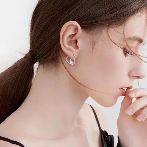 TIGER RIDER Guinea Pig Sloth Koala Bunny Elephant Hoop Earrings for Women 925 Sterling Silver Cute Animal Jewelry Hypoallergenic Christmas Birthday Gifts for Girls in Saudi Arabia