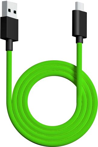 PWNAGE Ultra Custom Paracord Ultra Flexible USB C Cable for Gaming Keyboard, Mouse, Charging, Double-Sleeved Mechanical Keyboard Cable, 1.8M USB-A to USB-C, Red Color in Kuwait