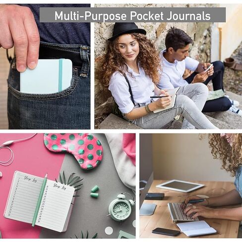 Simply Genius A6 Hardcover Notebook - Bleed-Free Ruled Journal - Mini Notepad with Inner Pocket & Elastic Closure - Notebook Set for Office & School - Light Blue, Pack of 3, 124 Pages in Saudi Arabia
