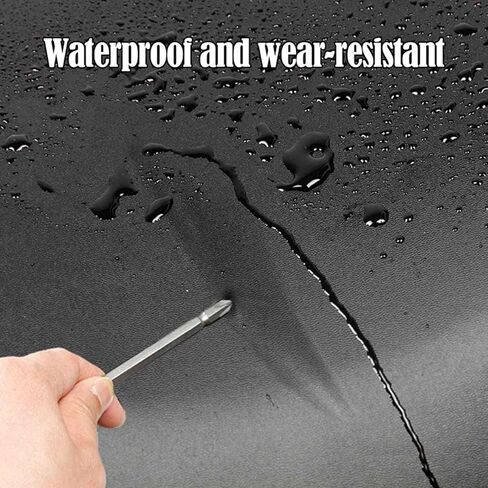 Universal Motorbike Seat Cover with Elastic, Breathable PU Leather Rain Seat Cover for Most Motorcycle Scooter Seat (Black High Stretch) in Kuwait