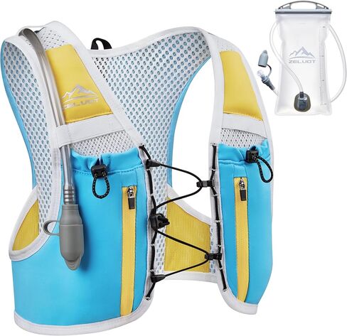 حقيبة ظهر مرطبة للأطفال مع مثانة مائية، براءة اختراع أمريكية أصلية، سترة جري عاكسة قابلة للتعديل مع 8 جيوب، حقيبة ظهر خفيفة الوزن للأطفال للمشي لمسافات طويلة للأولاد والبنات in Kuwait