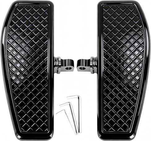 Motorcycle Rear Passenger Diamond Floorboards Foot Pegs for Harley Touring/Road King/Road Glide/Street Glide/Electra Glide/Dyna/Heritage/Softail Fat Boy/Street Bob/Low Riderst Models in Kuwait