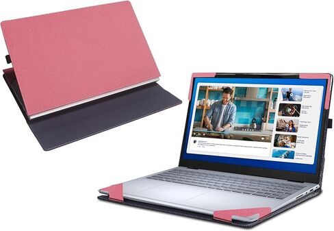 حافظة كمبيوتر محمول لجهاز Dell Pro 16 Plus Laptop PB16255 PB16250،& Pro 16 Laptop PC16250 PC16255، 16 بوصة [غير متوافقة مع أي طراز آخر]، غطاء جيب داخلي من جلد البولي يوريثان (وردي) in Saudi Arabia
