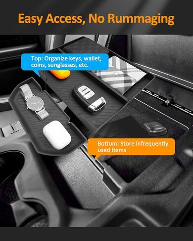 CDEFG RAM 1500 Armrest Box Storage Organizer, 2 Pack,for 2019-2025 2026 RAM1500 Center Console Tray Accessories, Fit Dodge RAM 1500 Low Profile 40/20/40 Split Bench Seat Only in Saudi Arabia