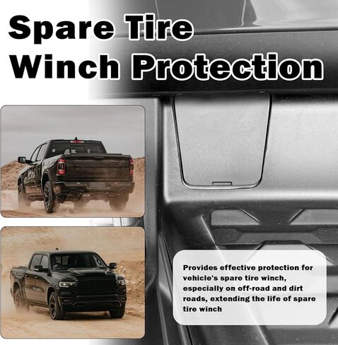 استبدال غطاء ونش الإطارات الاحتياطية OEM #68299112AC، غطاء ونش الإطارات مع المفاجئة متوافق مع دودج 2019-2022 ذاكرة الوصول العشوائي 1500 DT، ملحقات الروافع المحمولة لحماية الروافع in Saudi Arabia