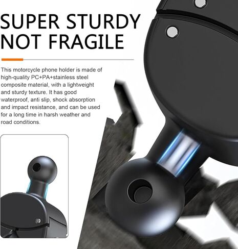 Bike Phone Holder, 360-degree Adjustable Bhone Holder for Bike, Anti-slip and Shock Absorption Handlebar Navigation Mount,Compatible with 4-7"Cellphone,for Off-road Motorcycle Scooter(Orange) in Saudi Arabia