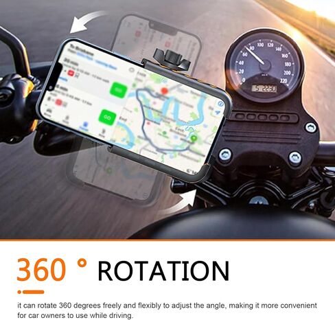 Bike Phone Holder, 360-degree Adjustable Bhone Holder for Bike, Anti-slip and Shock Absorption Handlebar Navigation Mount,Compatible with 4-7"Cellphone,for Off-road Motorcycle Scooter(Orange) in Saudi Arabia
