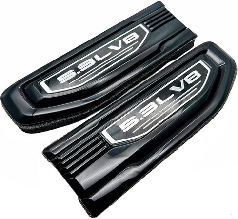 2 Pack 5.3L V8 Vent Emblems Driver Passenger Badge Nameplate Kit Compatible with 2019-2025 GMC Sierra GM 86532087 84926563 (Black Chrome) in Saudi Arabia