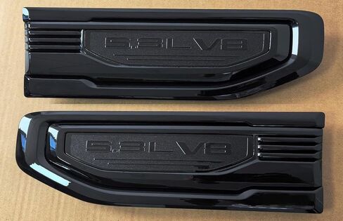 2 Pack 5.3L V8 Vent Emblems Driver Passenger Badge Nameplate Kit Compatible with 2019-2025 GMC Sierra GM 86532087 84926563 (Black Chrome) in Saudi Arabia